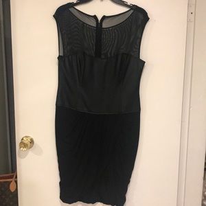 BCBGMAXAZRIA Faux Leather corset dress